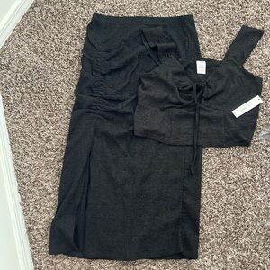 No Boundaries Black Skirt Set